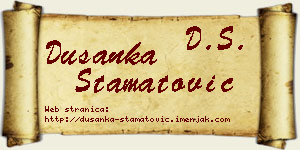 Dušanka Stamatović vizit kartica